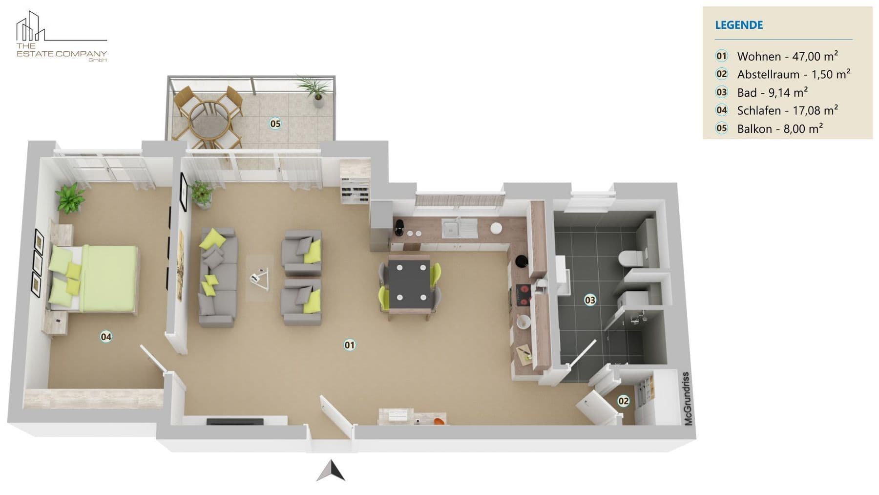 2-Zimmer-Wohnung mit Balkon – durchdachter Grundriss, Außenansicht