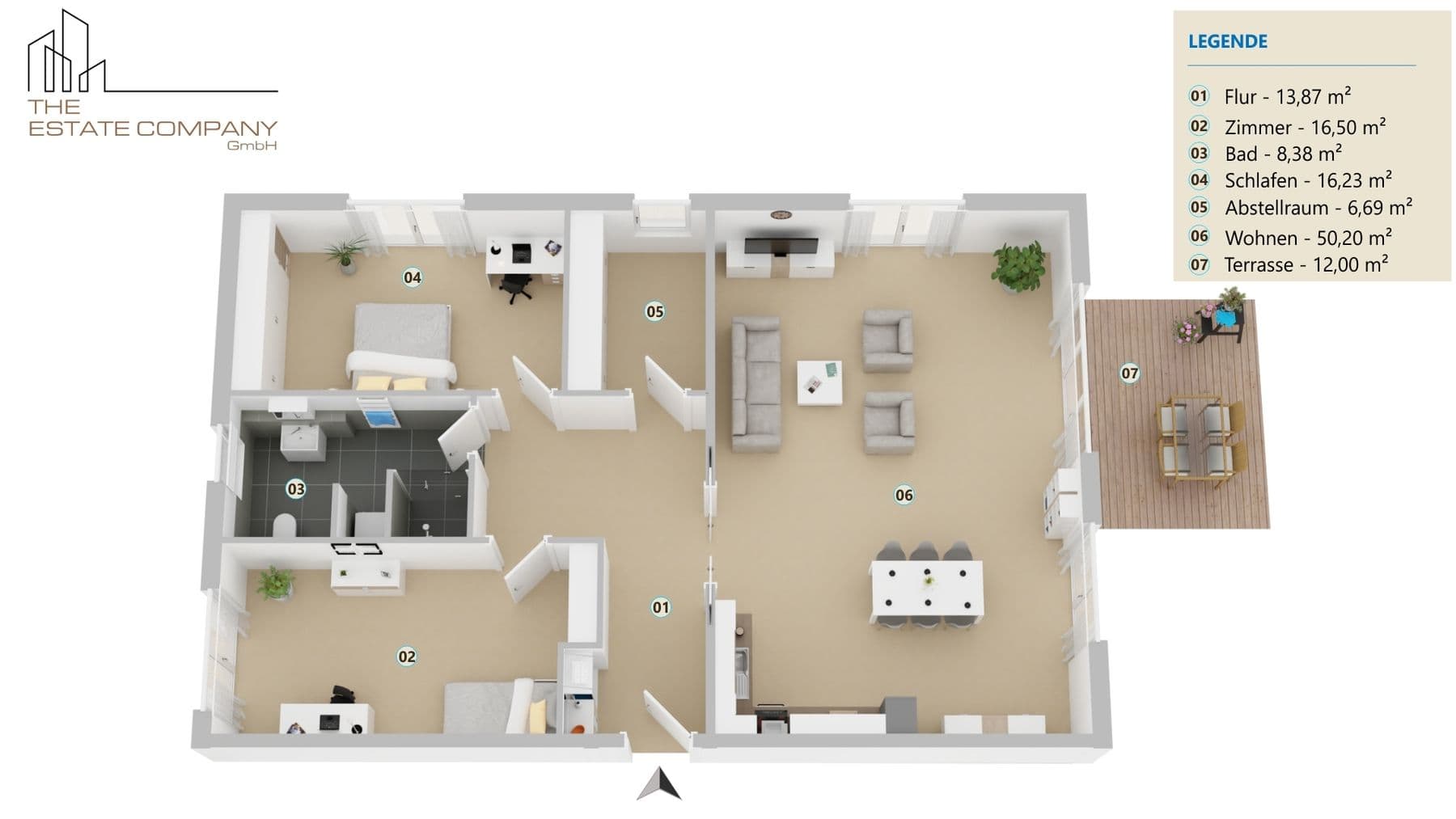 117 m² Familienidylle mit Terrasse und Garten – großzügige 3-Zimmerwohnung, Außenansicht