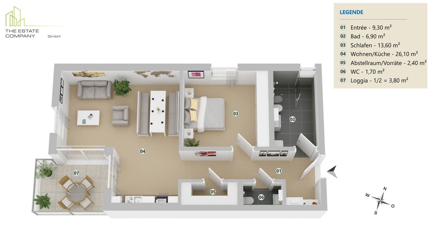 Moderne 2-Zimmer-Wohnung mit Loggia & hochwertiger Ausstattung, Außenansicht