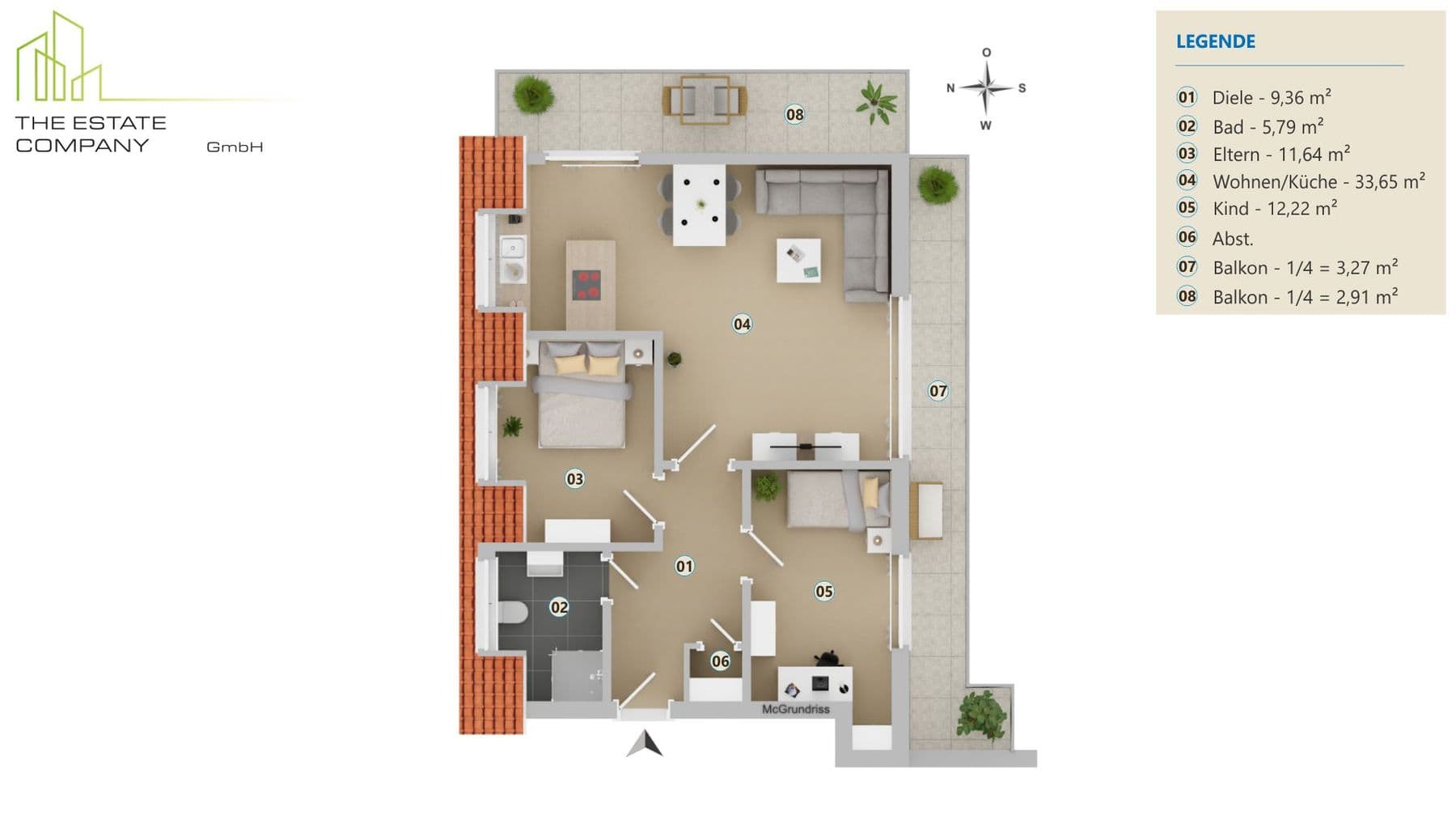 Haus B_2.OG, rechts_ Wohnung_Nr. 12, Bild 3