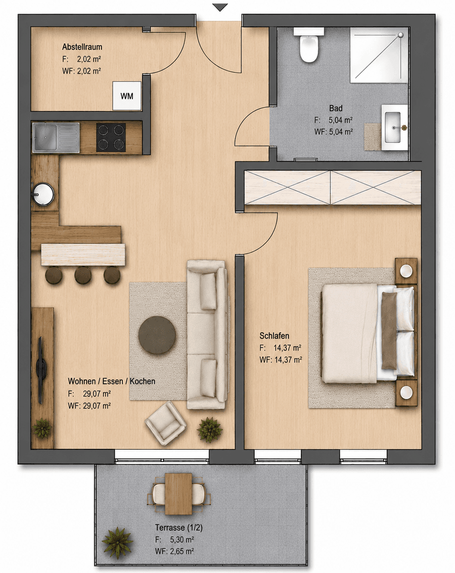 Barrierefrei wohnen mit Zukunft – Moderne 2-Zimmer-Neubauwohnung mit Balkon, Salzgitter