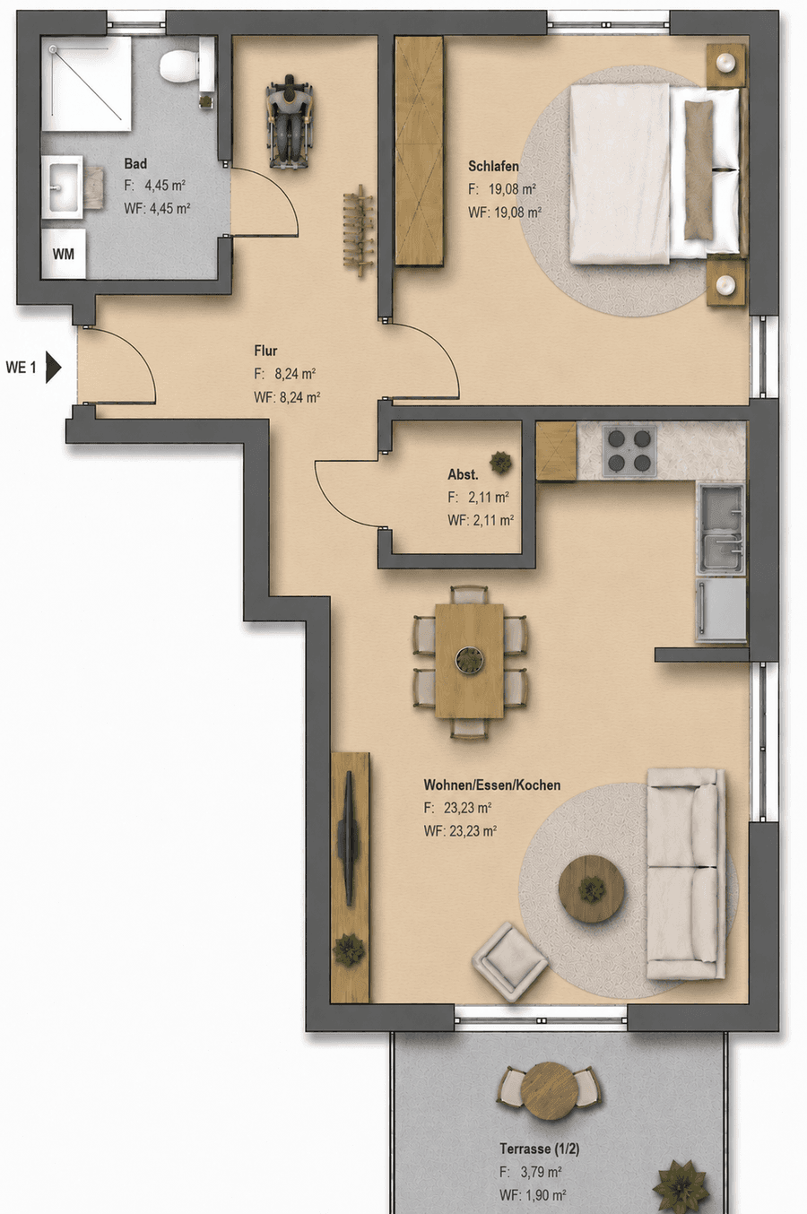 Attraktive 2-Zimmer-Eigentumswohnung im Neubau mit Terrasse, Salzgitter
