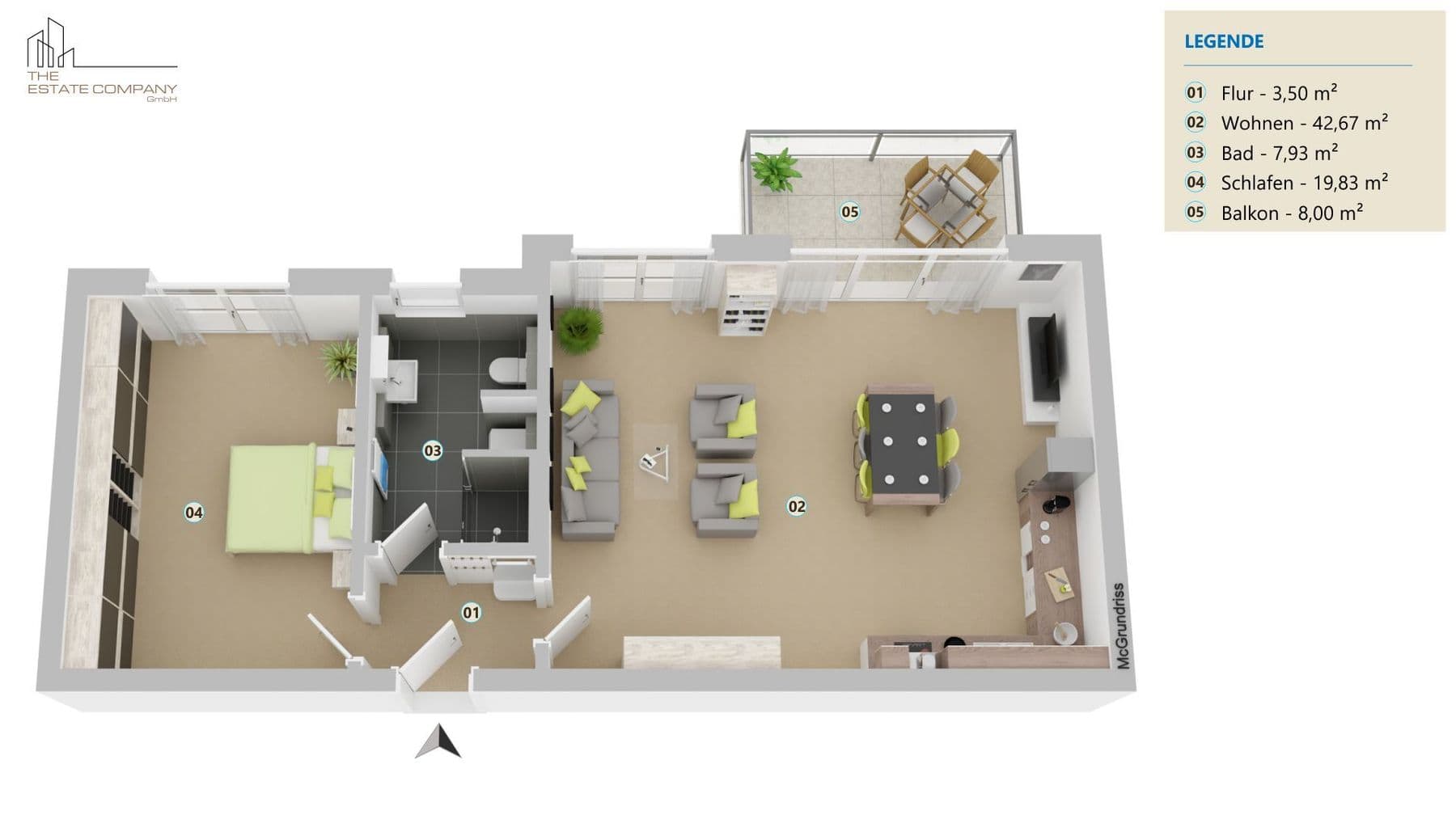 Moderne 2-Zimmer-Wohnung mit Balkon – durchdachter Grundriss & viel Licht im 1. Obergeschoss, Außenansicht