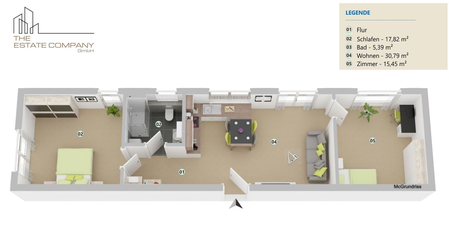 Neubau 3-Zimmer-Dachgeschosswohnung, Außenansicht