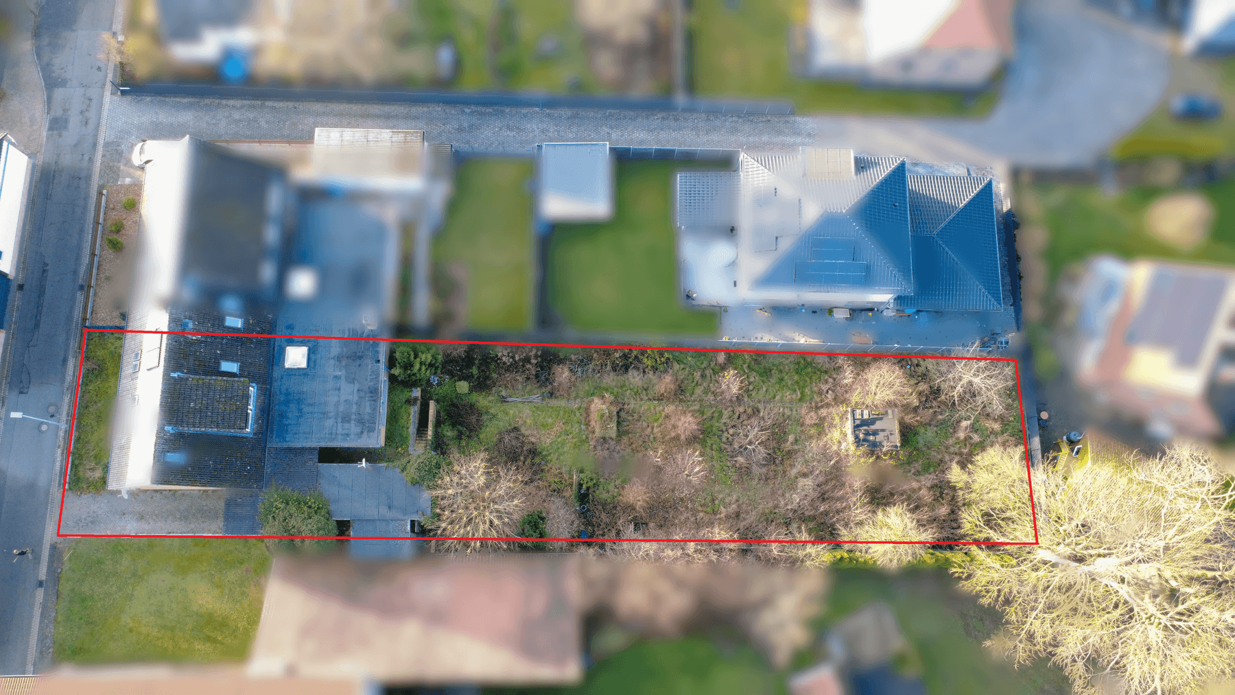 Grundstück mit Bungalow-Konzept – 4 barrierefreie Bungalows geplant, Außenansicht